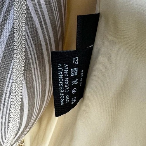 Kennth Cole Reaction Long Cream Button Up Trench Womens 12 - Picture 5 of 8