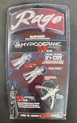 Rage Slipcam Hypodermic 2- Blade 100 Grain 2'' + Cut