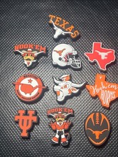 Texas, Football, Longhorns 10 pc charms for crocs etc