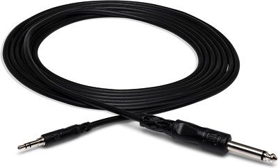 3.5 Millimeters TRS to 1/4 Inches TS Mono Interconnect Cable - 5 Feet
