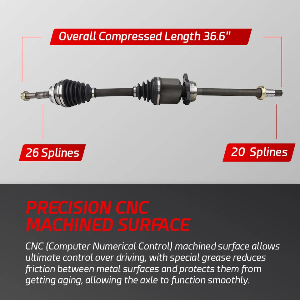 Pontiac Vibe GT Matrix XRS 03-06 6 velocidades Eje CV delantero derecho manual 2x2 Foto 2 de 4