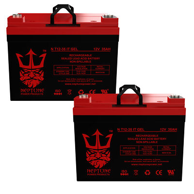 Neptune 12V 35AH GEL SLA Battery Replacement for Hoveround MPV5 - 2 Pack