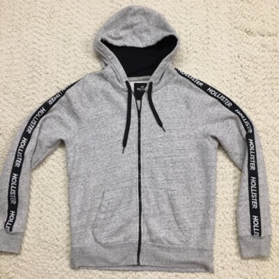 Hollister Zip Up Hoodie * Medium * Gray / Black | eBay