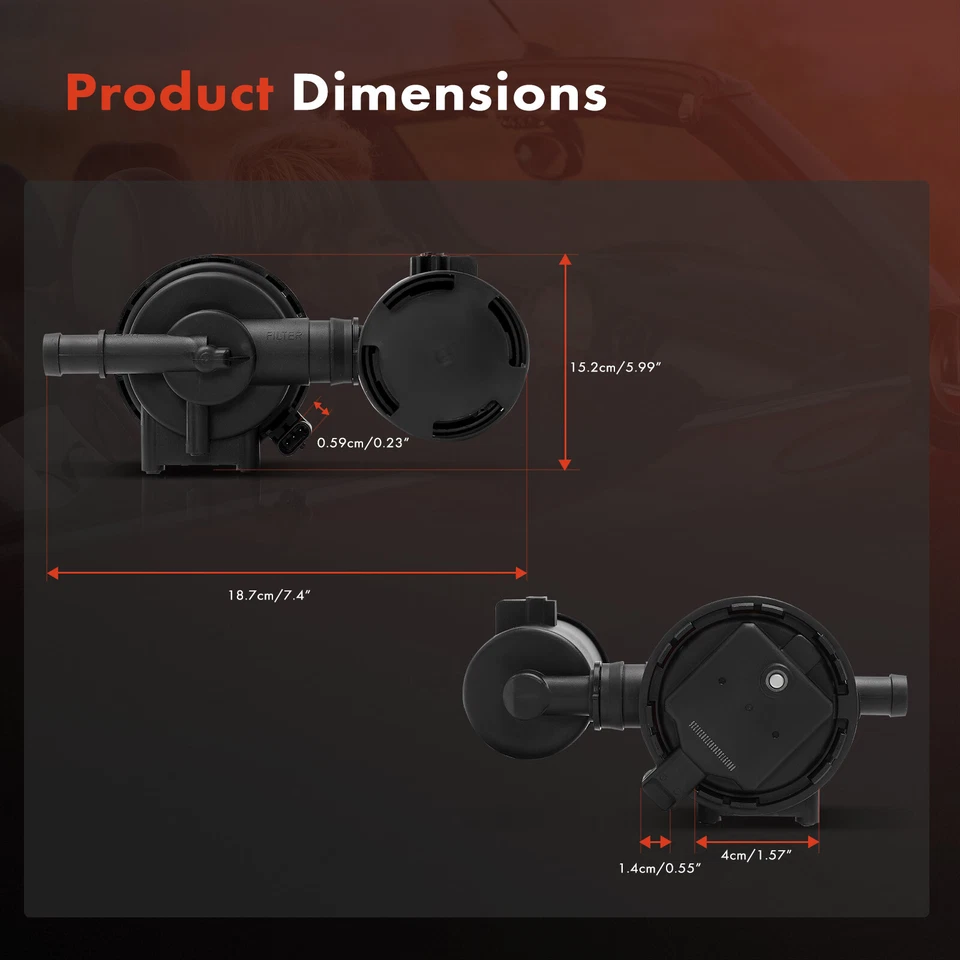 Fuel Vapor Leak Detection Pump for BMW 335i GT xDrive X5 528i 535i 550i X3 740i - Image 2 of 4