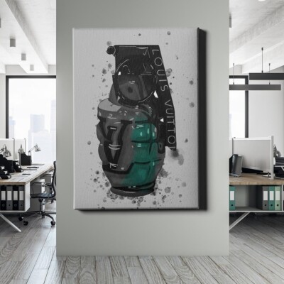  LEINWANDBILD GRANATE LUXUS DESIGN MODERN KUNST WANDDEKO STREETART BILD PREMIUM