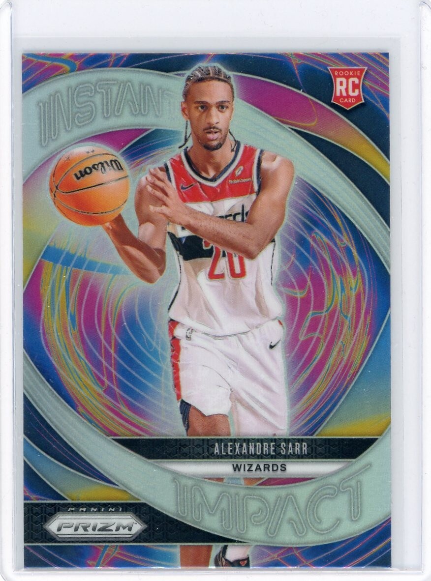 2024-25 Prizm #1 Alexandre Sarr Instant Impact Rookie RC Washington Wizards