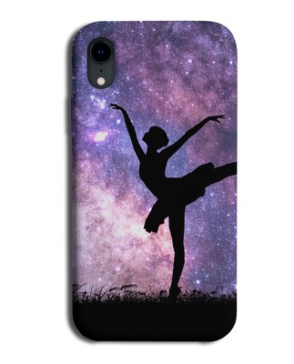 Ballett Silhouette Handyhülle Cover Ballerina Dancer Space Stars Night Sky i710