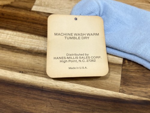 ✅Vtg ✅Hanes ✅Ms. Sport Socks ✅Toddler Unisex ✅Size 7-8 1/2 ✅Blue ✅NWT ✅80s ✅USA - Picture 5 of 11