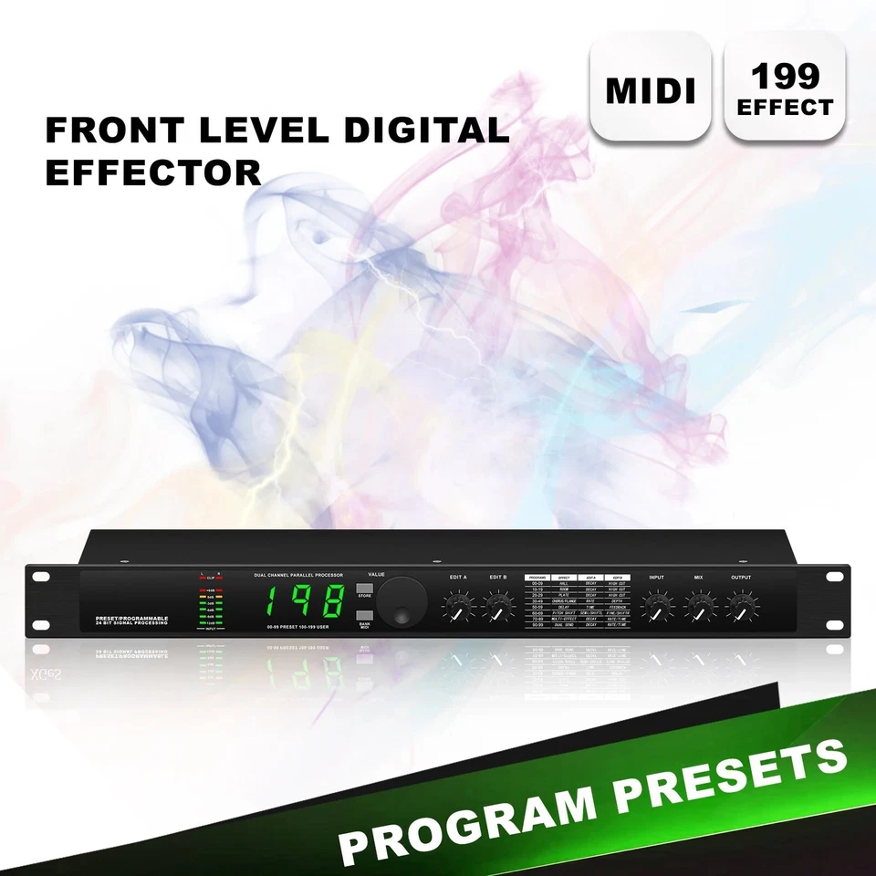 Hybrid Digital Echo Audio Processor – 199 Presets, Reverb & Multi-Effects - Image 2 of 4