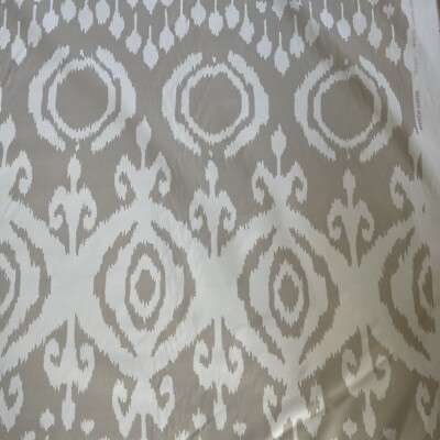 Andrew Martin Vorhangstoff MARQUIS 3m Taupe Ikat Baumwolle 300cm