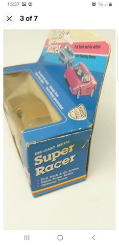 3x Coches Super Racer Vintage Diecast Metal En Caja Original. Acción Pull Back & Go - Imagen 13 de 17