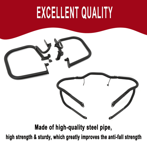 Engine Guard Crash Bars Front & Rear Protector Black For BMW R1200RT 2005-2013 - Picture 4 of 10