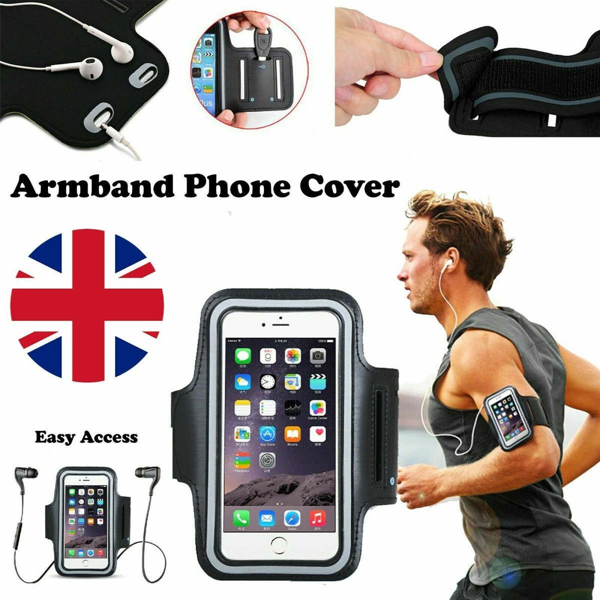 Running Bag Holder For iPhone SE 2022 3rd Gen Armband Touchscreen