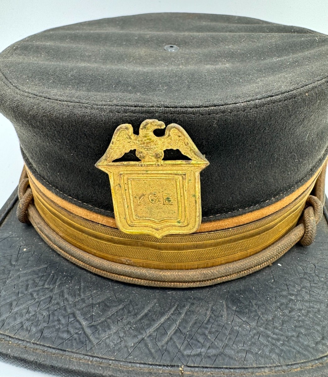 Antique Knights of the Golden Eagle Kepi Hat Cap Fraternal Cap KGE