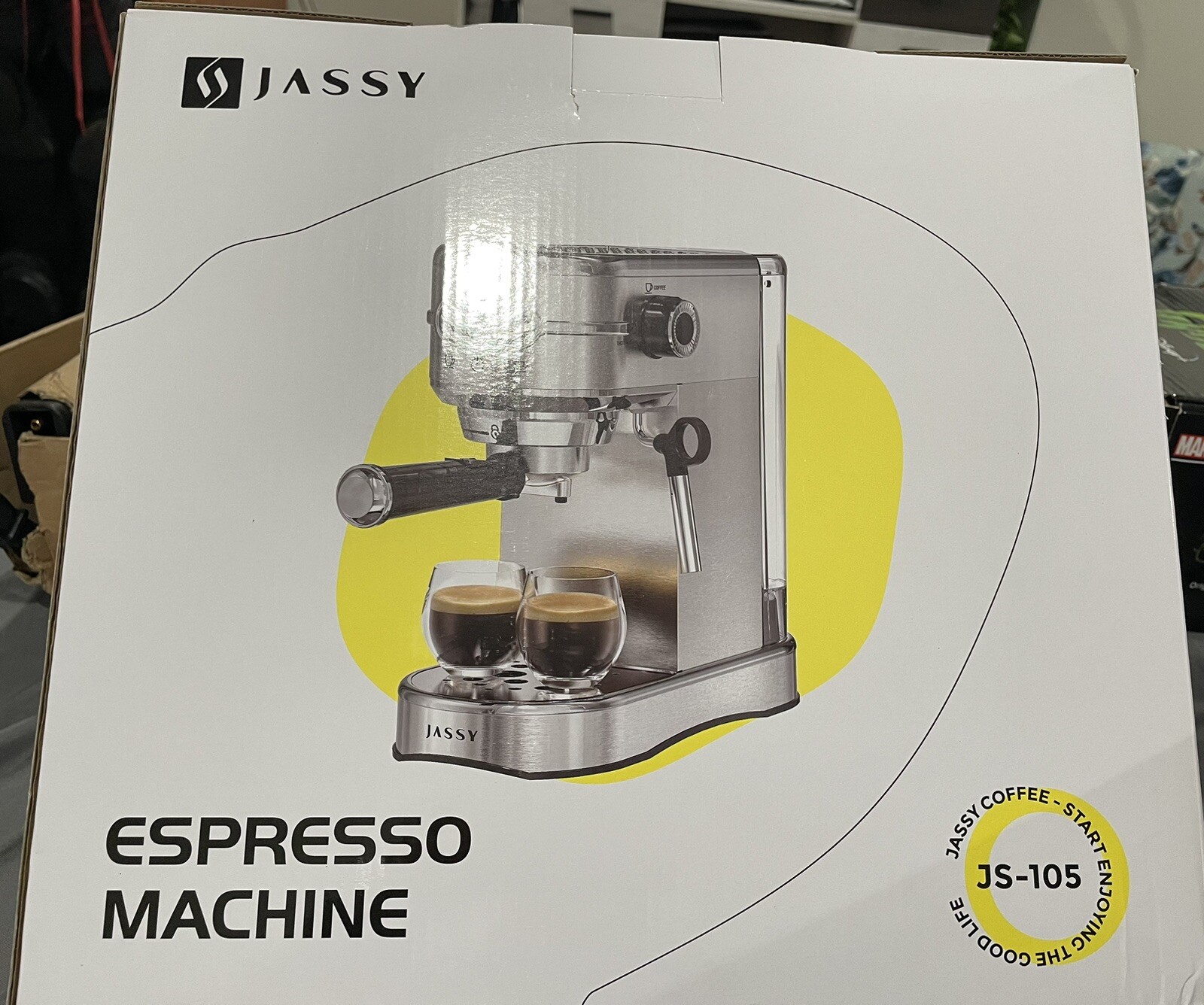 JASSY JS105 Multifunction Espresso Coffee Maker Machine Milk Frother