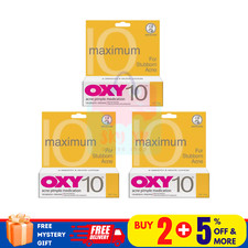 3 X OXY 10 10 Benzoyl Peroxide 25g Stubborn Acne Pimple Spot Control Treatment
