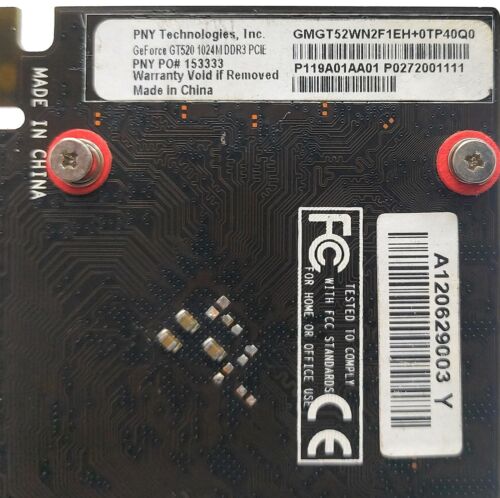 PNY GMGT52WN2F1EH+0TP40Q0 Geforce GT5201024M DDR3 PCIE Video Graphics Card - Picture 6 of 9