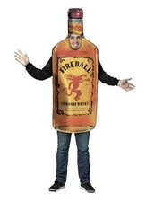 Halloween Adult Mens Womens Costume Fireball Cinnamon Whiskey Bottle One Size