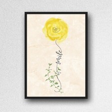 smile flower PRINT PICTURE a4 unframed gloss motivational quote wall art