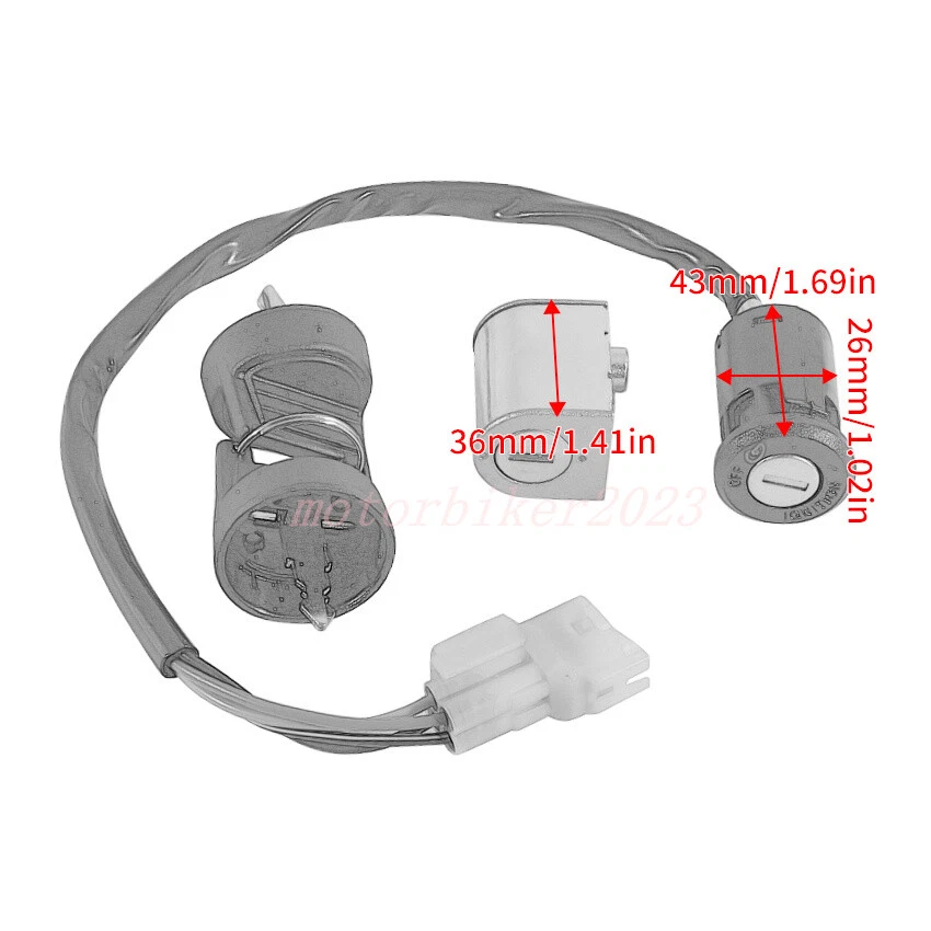 Juego de bloqueo de interruptor de llave de encendido para Kymco ATV KXR 250 2006-2015 Maxxer 250 10-16 Foto 3 de 4