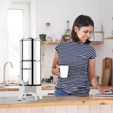 2.25G Gravity-fed Water Filter System Countertop for Home, Camping, Emergencies