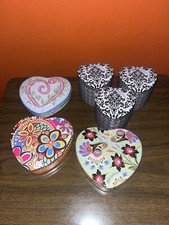 Lot Of 6 Brighton Box Case Box Metal Tin Empty Multi Color   Watch Necklace Tins