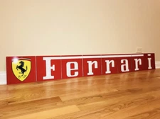 Amazing  80” 8 Piece Ferrari Italian Racing Vintage Reproduction Garage Sign