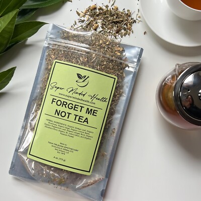 Forget Me Not Tea (32 Servings) Loose Organic Herbal Tea Memory Decoction