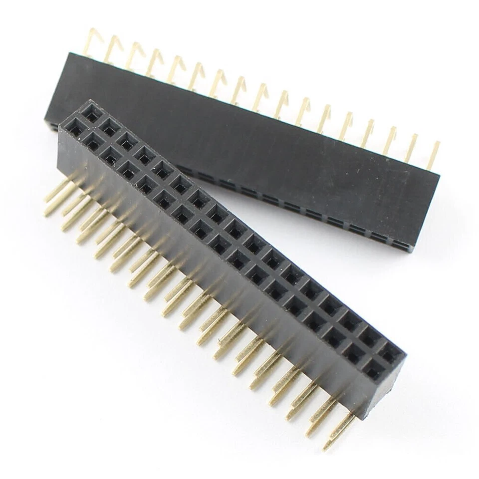 2Pcs 2.54mm Pitch 2x17 34 Pin Female Double Right Angle Header Strip PH 8.5MM Foto 4 de 4