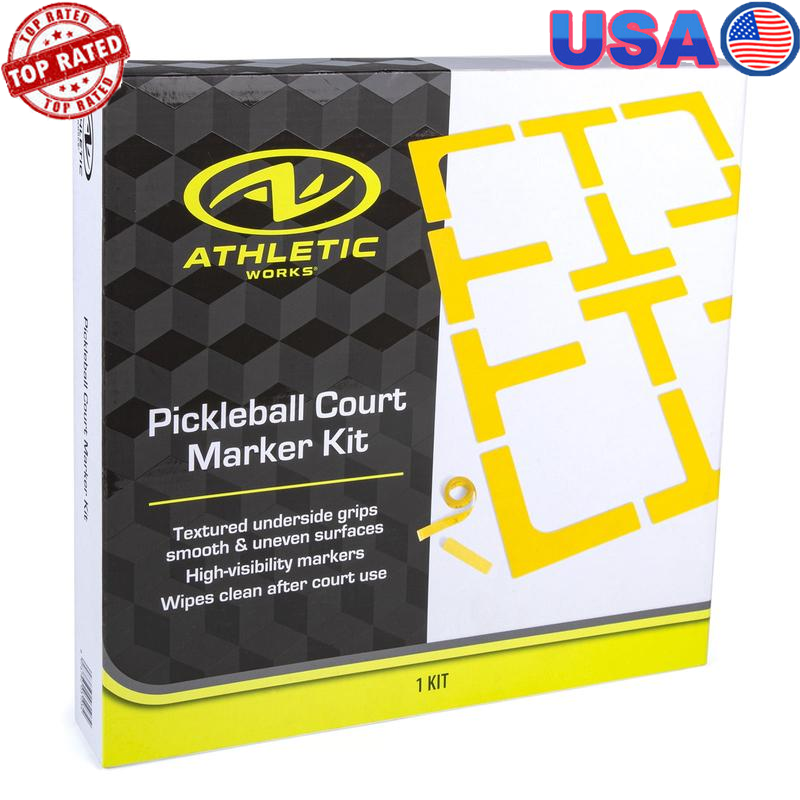 High Visibility Wipeable Pickleball Court Marker Kit for Easy Outdoor Cleanup  