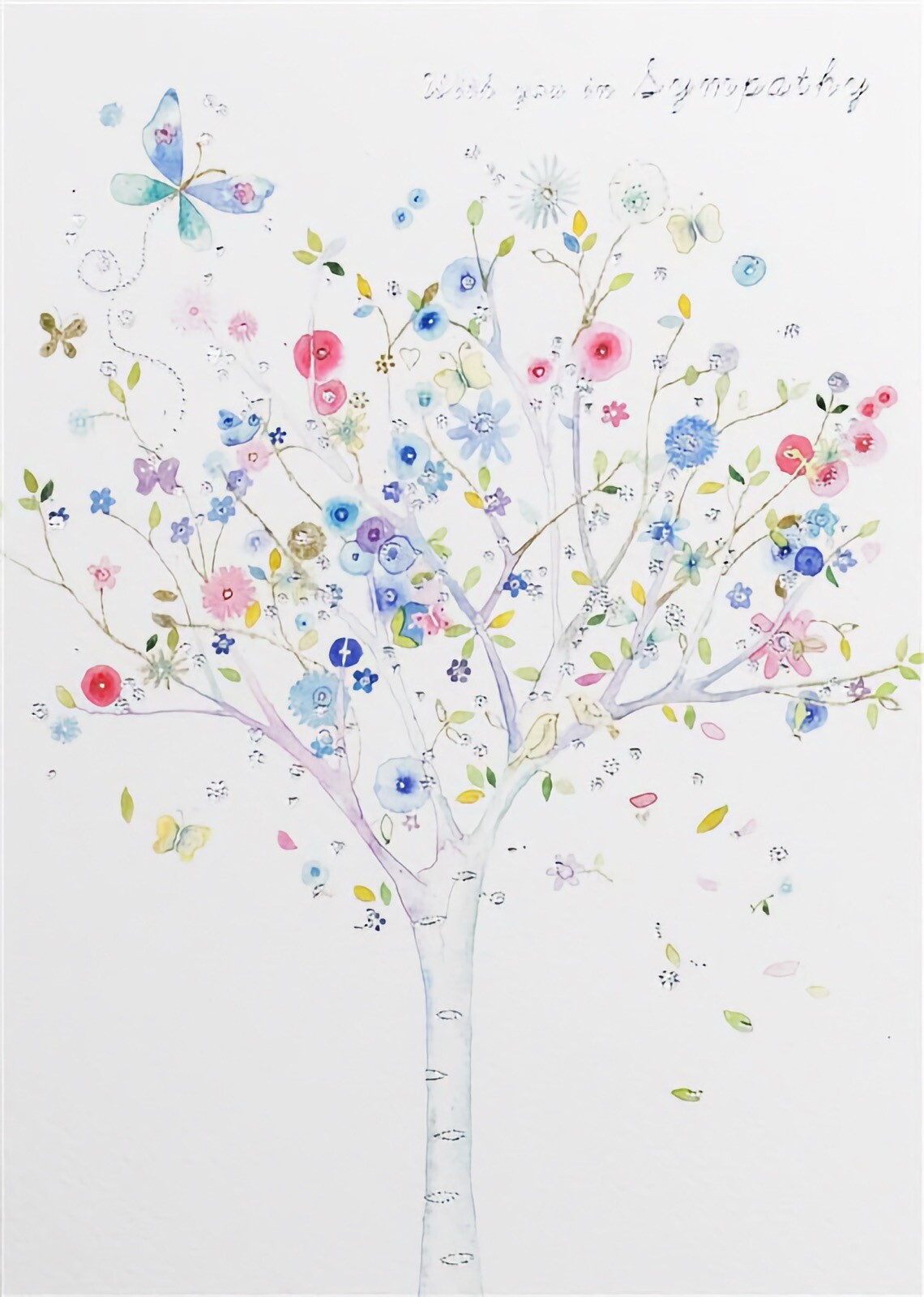 With You In Sympathy Premium Card Condolences Bereavement Sorry Thinking Of You