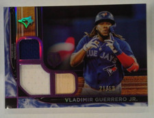 2022 Topps Tribute Vladimir Guerrero Jr. Tribute Triple Relics Purple # 21 /50
