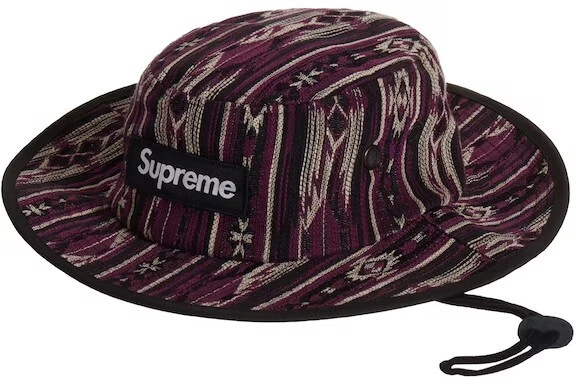 Motif tissé suprême Boonie violet, NEUF, FW22, taille S/M, dans son sac avec autocollant