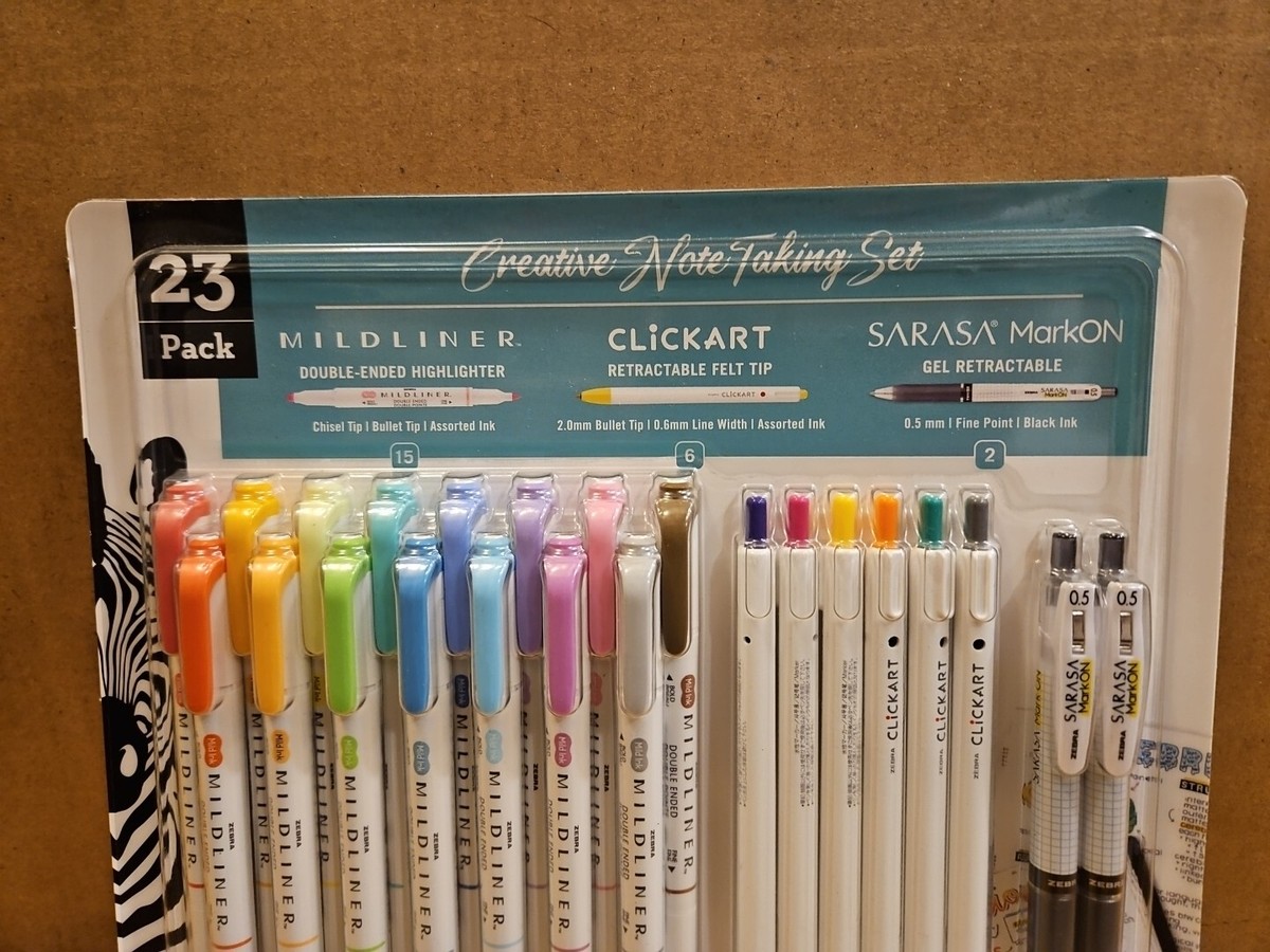 Zebra Creative Notetaking Set. Mildliner/ClickArt/Sarasa Mark On