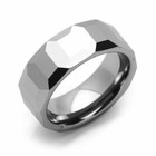 New Fancy Pattern Faceted Tungsten mens comfort fit wedding band 10.7g 8.5 — photo 2