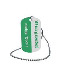 Dog Tag Flag Castle Frond Eternal Loyalty Dog Tag Aluminium 30 x 50mm