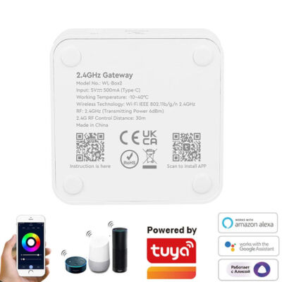 Miboxer Wireless WiFi 2.4G Smart Gateway Controller WL-box2 For  CW RGBCCT Bulb