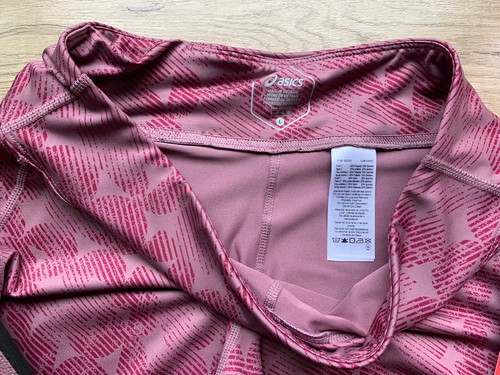 ASICS Womens Large Kate Mesh Capri Leggings Purple Pink Pattern - Picture 3 of 5