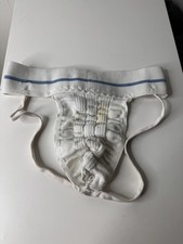 Vintage Bauer  Black Swimmer Supporter Jockstrap Cotton M Made in USA white