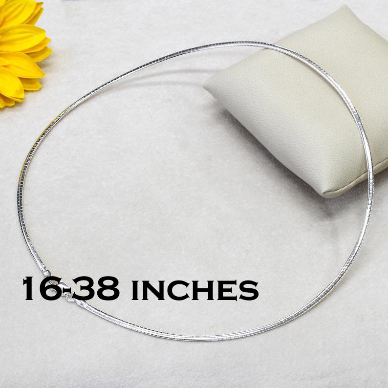 Designer Inspired 24in White Gold Filled Italian Flat Snake Chain Necklace 2mm