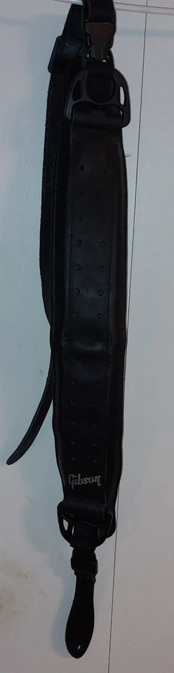 Correa de guitarra Gibson de cuero ajustable acolchada de 3" Foto 2 de 4