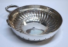 Vintage SILVER TASTEVIN WINE TASTER with DOUBLE SERPENT HANDLE Sommeliers Tool