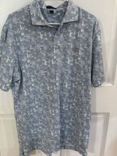 Peter Millar Polo Shirt Mens XL Crown Crafted Palm Tree Logo Wine And Dine