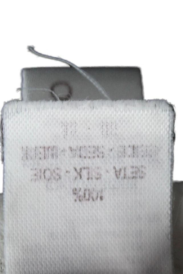 Brunello Cucinelli Womens Silk Elastic Waist Zip Fly Casual Shorts Brown Size 4 - Image 4 of 4