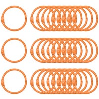 50 StüCke Binder Ringe 1 Zoll Lose Blatt Binder Ring Metall Buch Ringe Orange