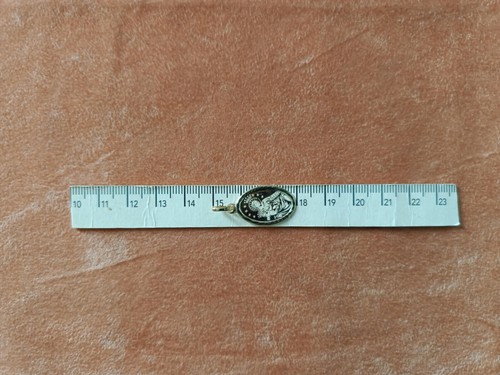 CIONDOLO MEDAGLIA MADONNA DI POMPEI IN ORO GIALLO 18 Kt 750 (3211) - Foto 3 di 9