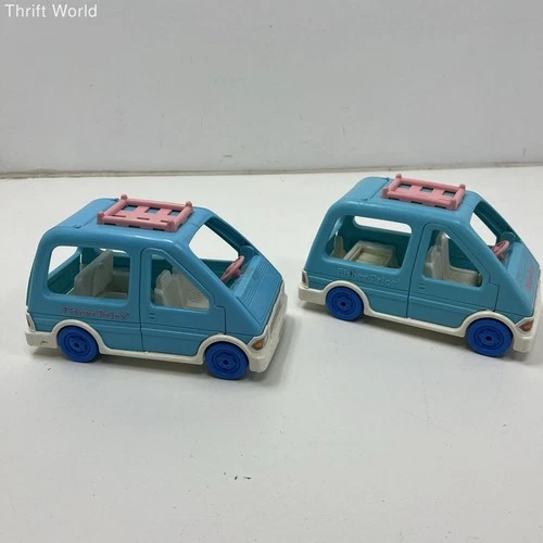 1993 Fisher-Price Loving Family Dream Minivan Lot of 2 Vintage Toy Cars