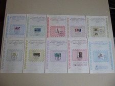 Jahresausgabe des Bundes Deutsche Philatelisten 1979-1989 (1988 fehlt)