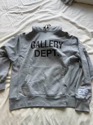 GALLERY DEPT. Men s Gray Pullover Fleece Hoodie M Josue Thomas Graphic Logo