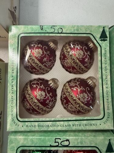 Christmas By Krebbs Glass Ornaments Vintage 102 Victorian Style Free Shipping - Picture 19 of 22